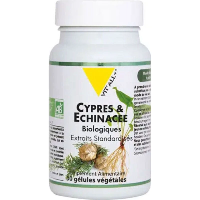 Vit'All+ Cypres & Echinacea Økologisk 30 Kapsler