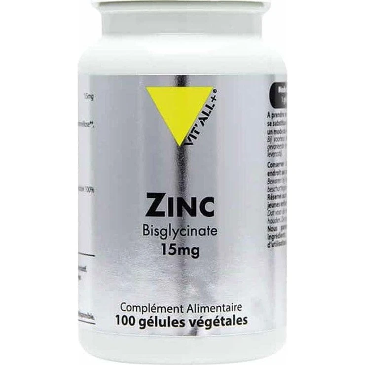 Vit'All+ Zinkbisglycinat 15mg - 100 vegetabilske kapsler