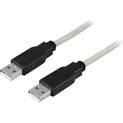 Deltaco USB 2.0-kabel Type A han–Type A han 2 m
