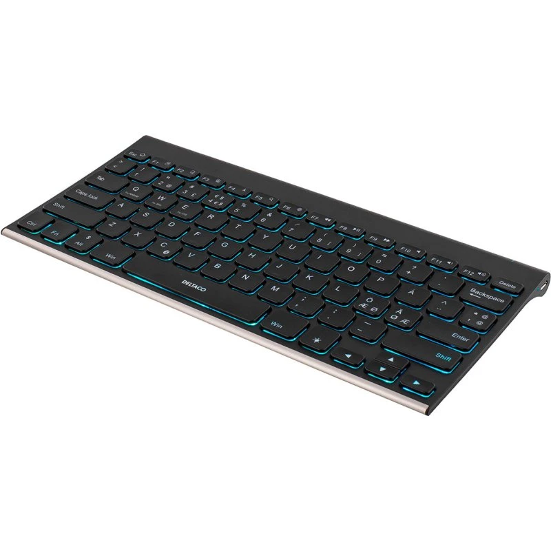 Deltaco TB-630 Mini Tastatur med 7-farvet Backlight – Sort
