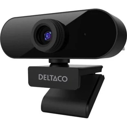 Deltaco W-100 Webkamera Full HD 1080p 2MP 360° – Sort