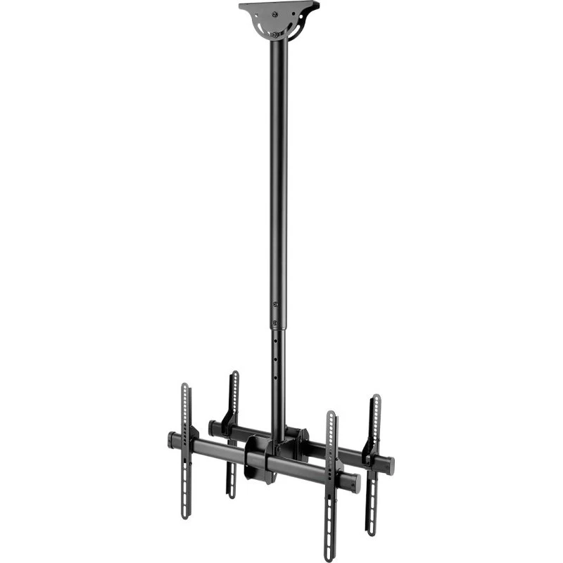 DELTACO ARM-0404 teleskopisk loftbeslag til 2 skærme 37–70" sort