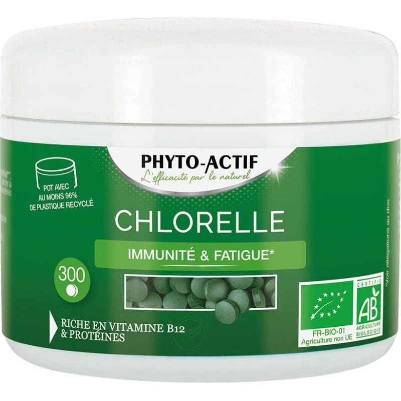 Phyto-Active Chlorelle Ecocert 300 tabletter