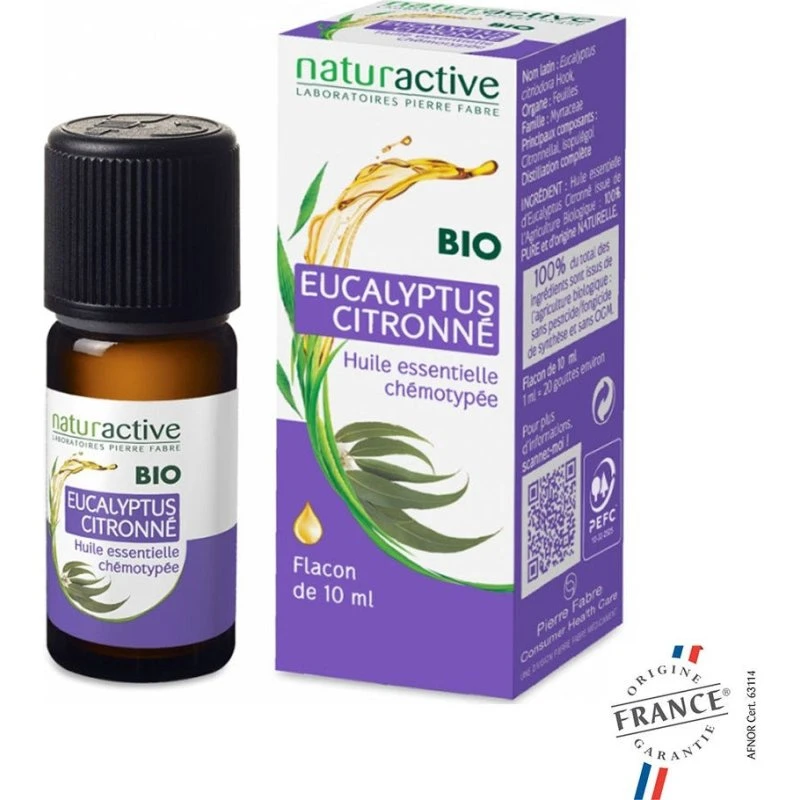 Naturaktiv Økologisk Citroneukalyptus Æterisk Olie, 10ml