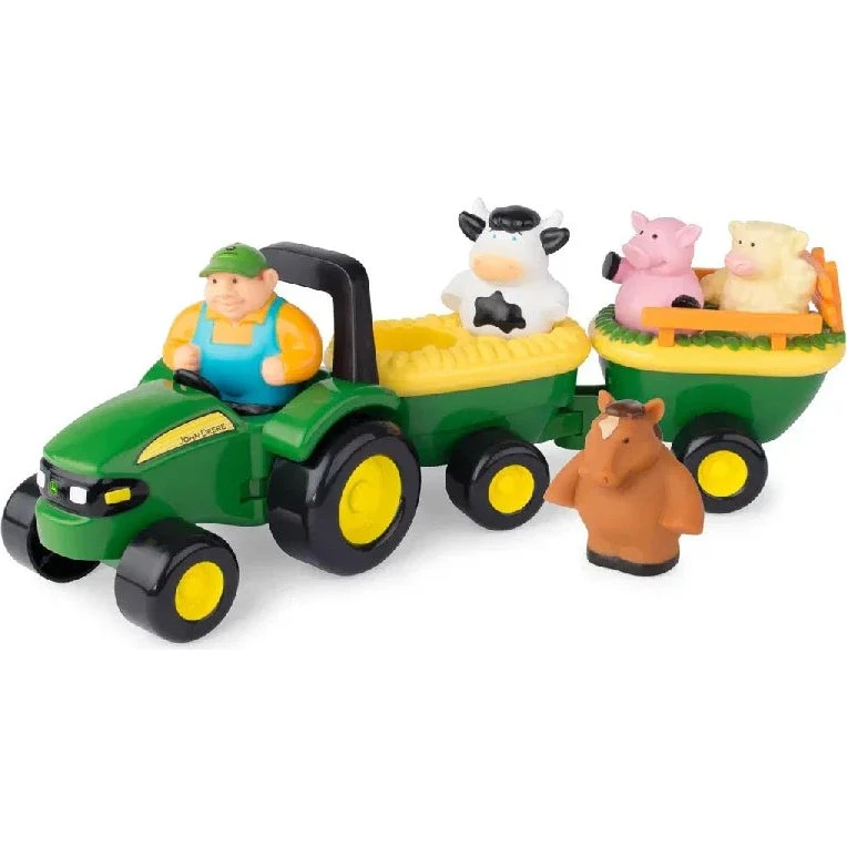 John Deere Animal Sounds Hayride - Legetøjssæt med traktor og dyr