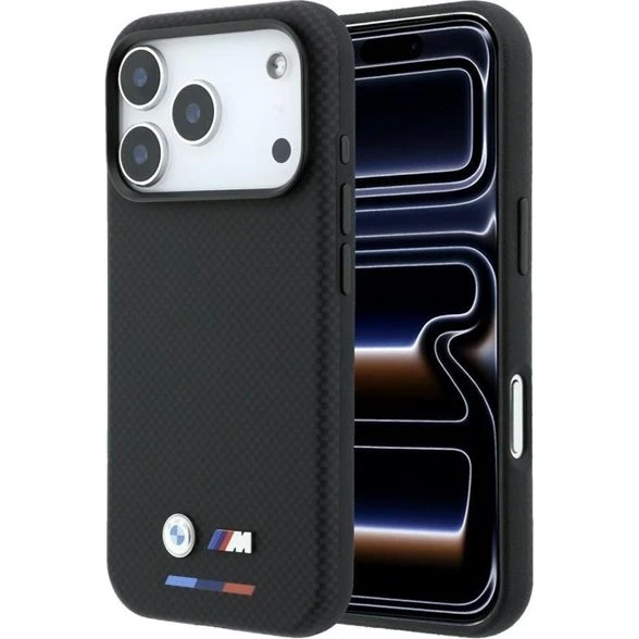 BMW M Quadrille Kevlar MagSafe Case til iPhone 17/18 Pro Max - Sort