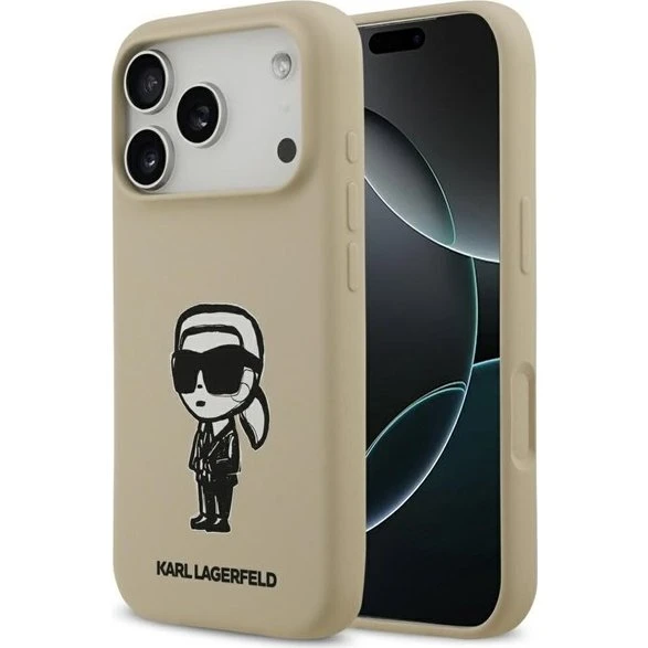 Karl Lagerfeld MagSafe Silicone Case til iPhone 17 Pro - Brown