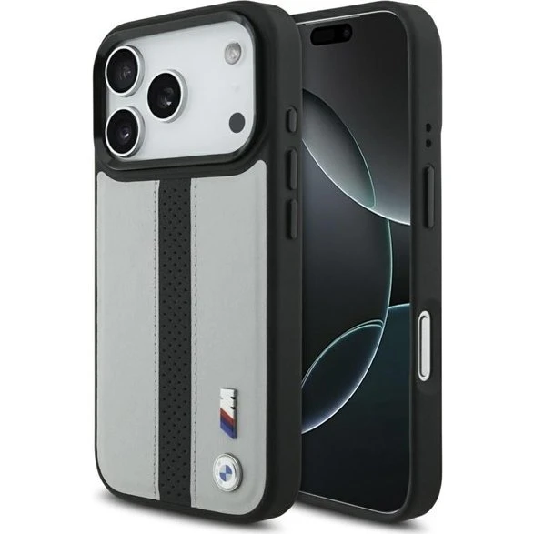 BMW M Perforated Stripe Logo MagSafe Case til iPhone 17 Pro - Grå