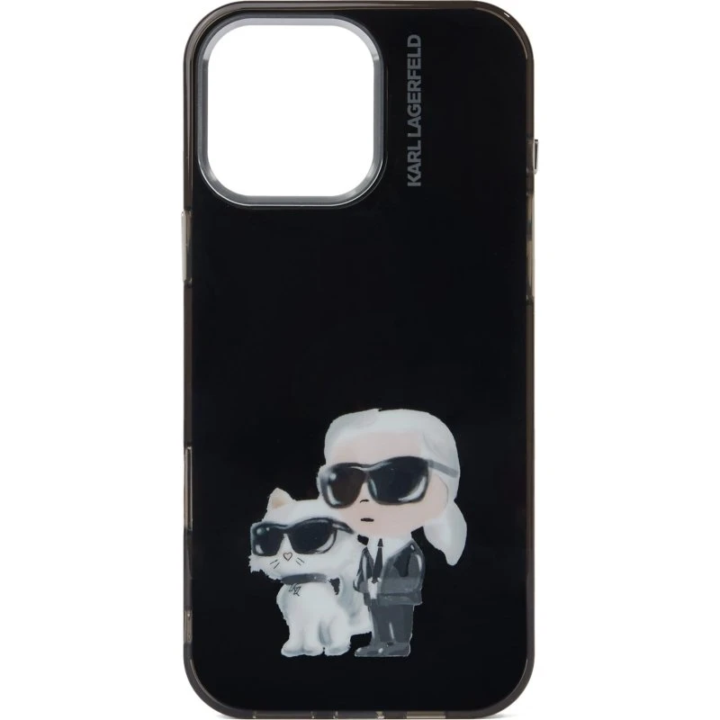 Karl Lagerfeld IML Aquarelle Case til iPhone 16 Pro Max - Sort