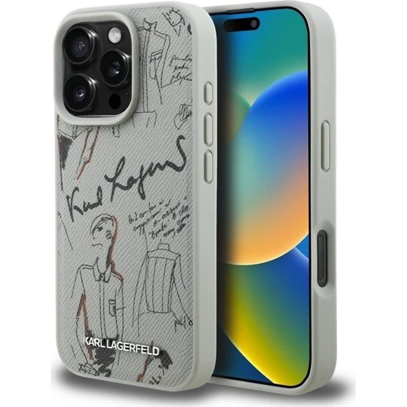 Karl Lagerfeld MagSafe Case til iPhone 16 Pro Max - Grå