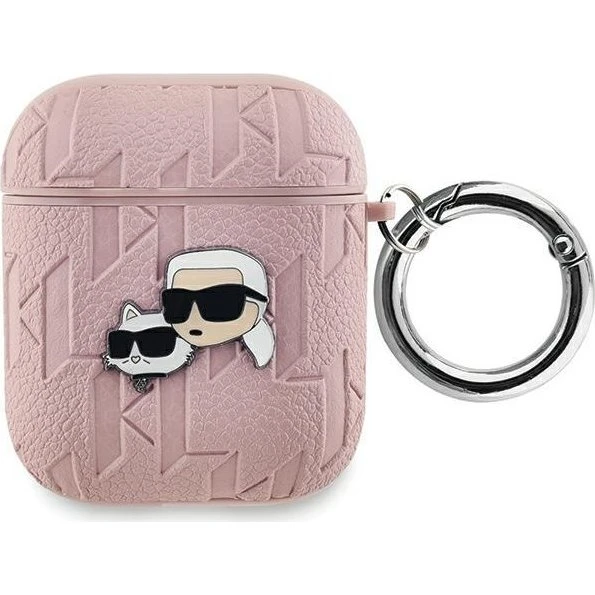 Karl Lagerfeld Monogram Karl & Choupette Case til AirPods 1/2 - Pink