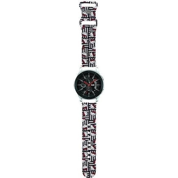 Hello Kitty Universal Silikone Urrem - 22mm - Sort med Hello Kitty