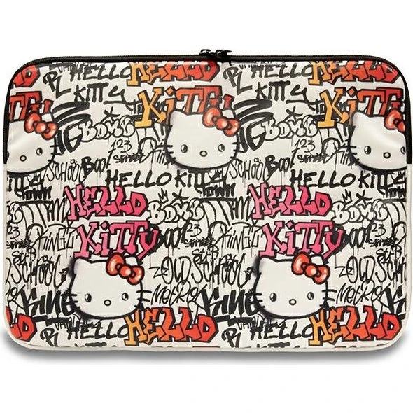 Hello Kitty Laptop Etui 14" - Beige med Metal Logo
