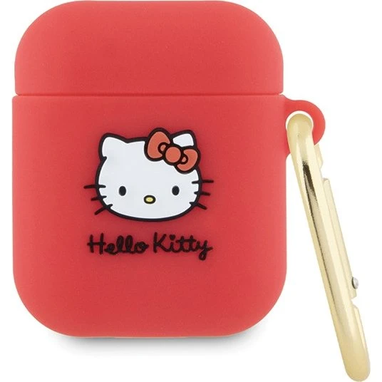 Hello Kitty 3D Silikone Etui til AirPods 1/2 - Fuchsia