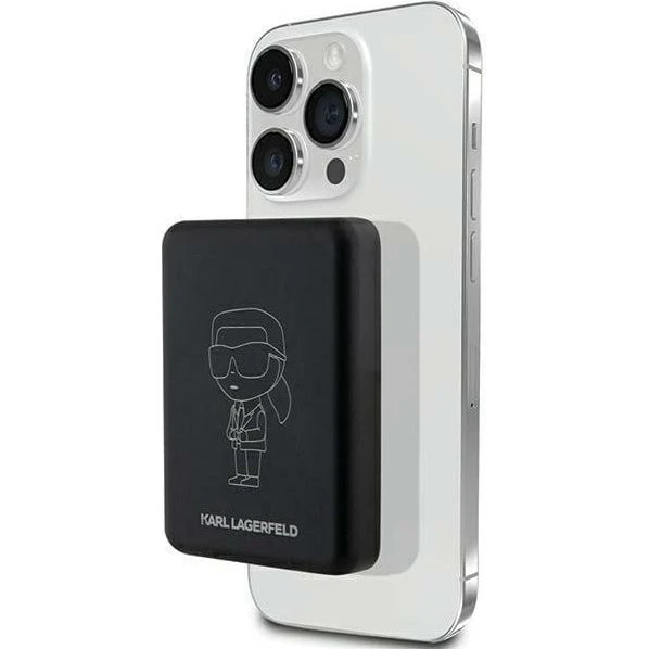 Karl Lagerfeld NFT Outline Ikonik MagSafe Powerbank 5000mAh - Black