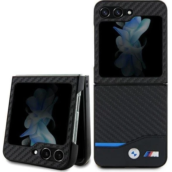 BMW Leather Carbon Case til Samsung Galaxy Z Flip 5 - Black