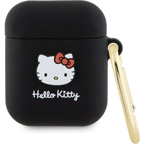 Hello Kitty 3D Silikone Etui til AirPods 1/2 - Sort