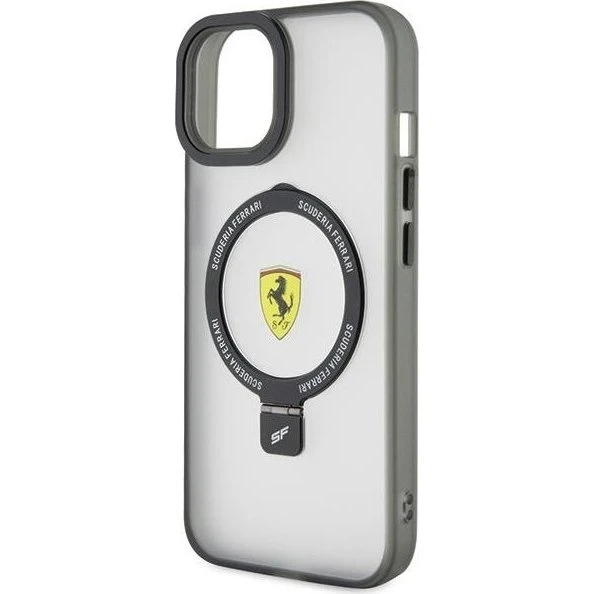 Ferrari Ring Stand MagSafe Case til iPhone 15 - Clear