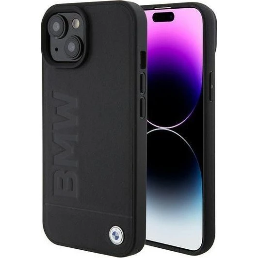 BMW MagSafe Hardcase til iPhone 15 - Sort læder