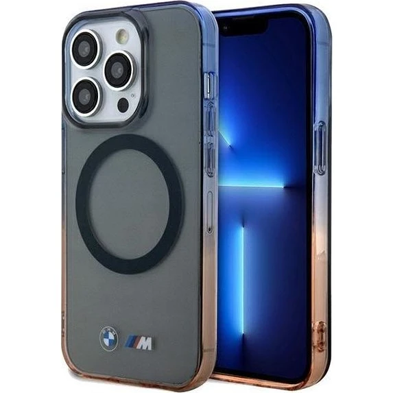 BMW Gradient Bumper MagSafe cover til iPhone 15 Pro Max - Grå