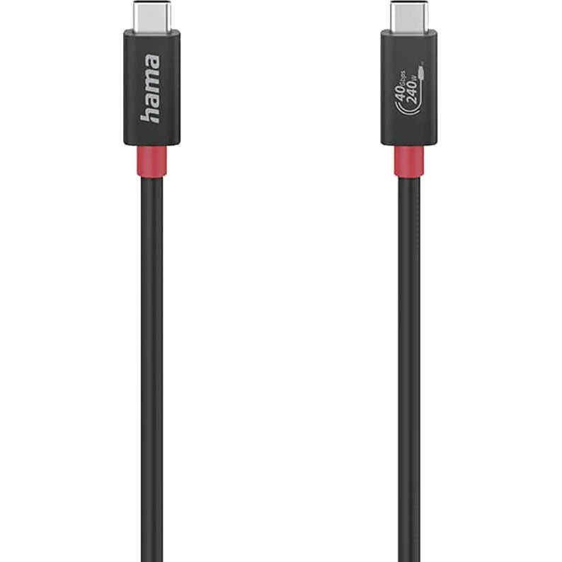 Hama USB-C 4-kabel 1 m — 240W, 40 Gbps