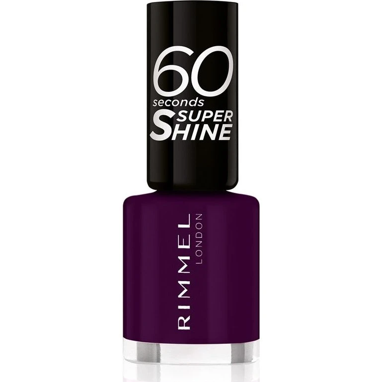 Rimmel 60 Seconds Super Shine Neglelak 345 Sort Kirsebær 8 ml
