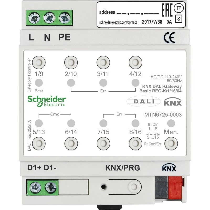 Schneider KNX DALI-gateway Basic reg-k/1/16/64