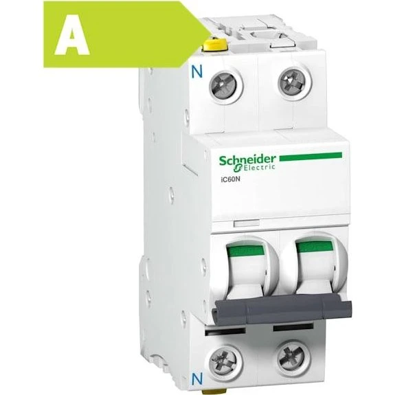 Schneider Electric Acti9 iC60N 1P+N 25A B-karakteristik 6kA 36mm