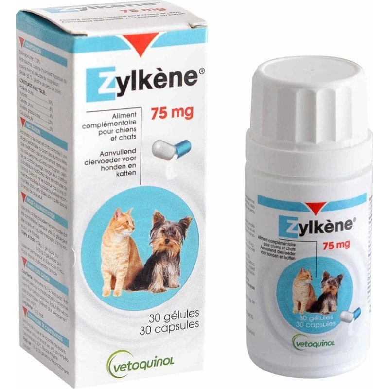 Vetoquinol Zylkène 75mg - 30 kapsler til beroligende effekt