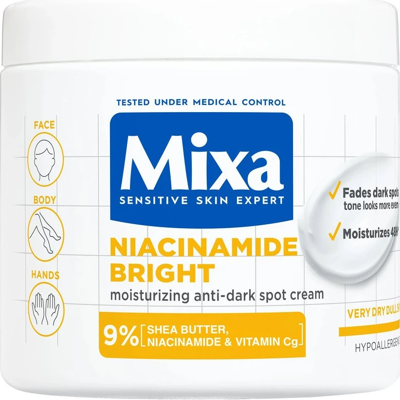 Mixa Niacinamide Bright Anti-Dark Spot Cream, 400 ml
