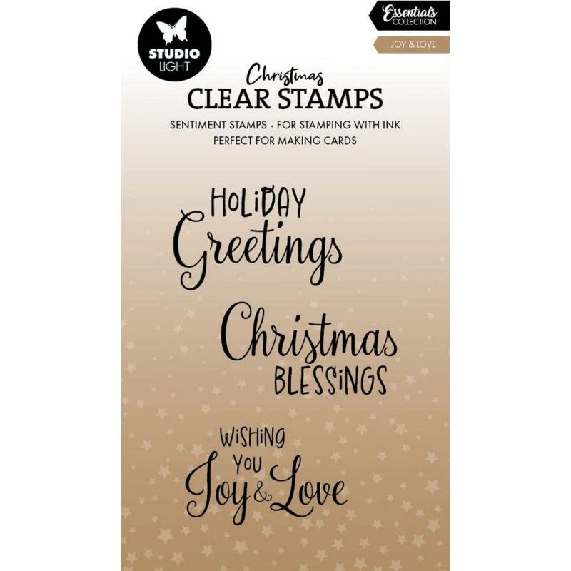 Studio Light SL Clear Stamp – Joy & Love Essentials (3 stk)