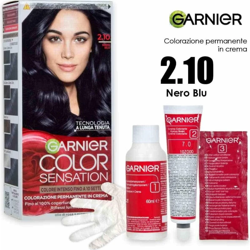 Garnier Color Sensation 2.10 Sort Blå Permanent Hårfarve