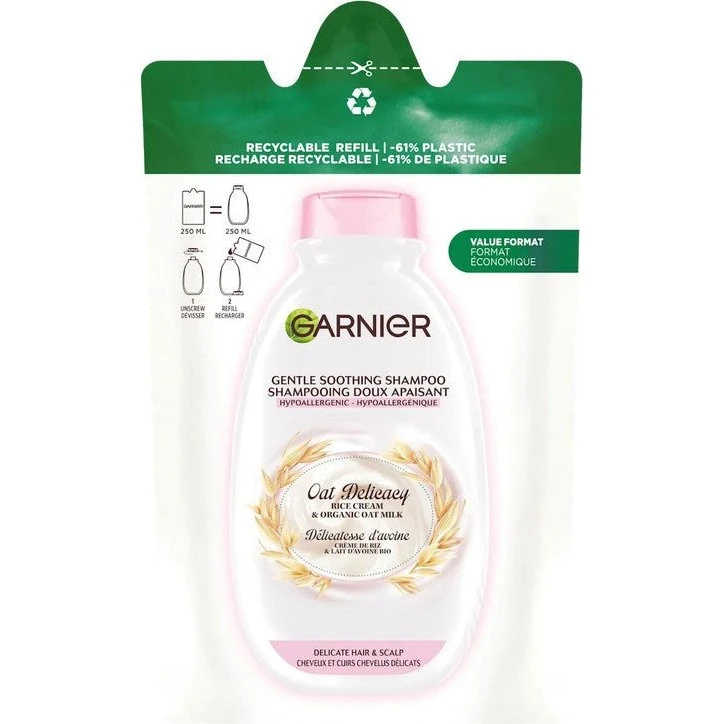 Garnier Shampoo Refill 250 ml Beroligende med Havremælk