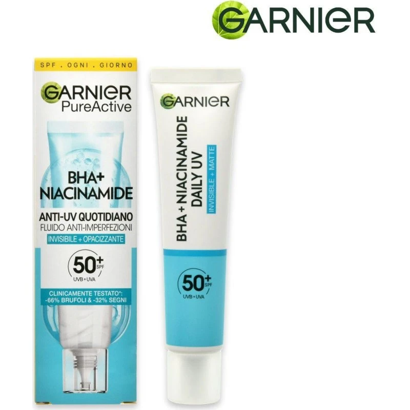 Garnier Pure Active Anti-UV Daglig Niacinamid Fluid SPF 50+ 40 ml