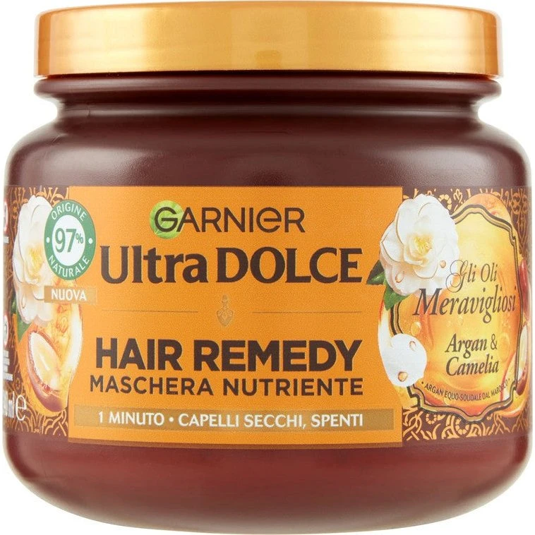 Garnier Ultra Sød arganolie og kamelia-revitaliserende hårmaske 340 ml