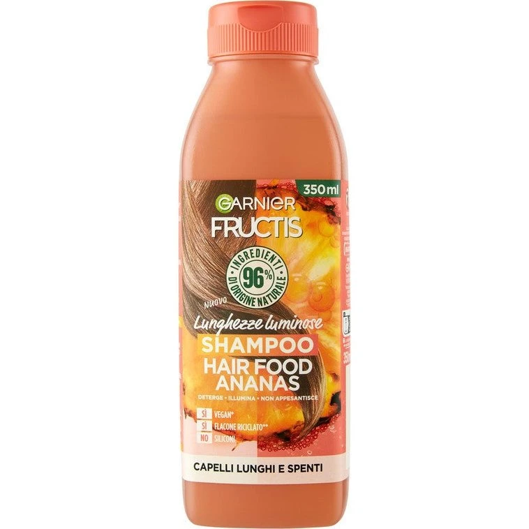 Garnier Fructis Ananas Hair Food Shampoo til langt hår, 350 ml