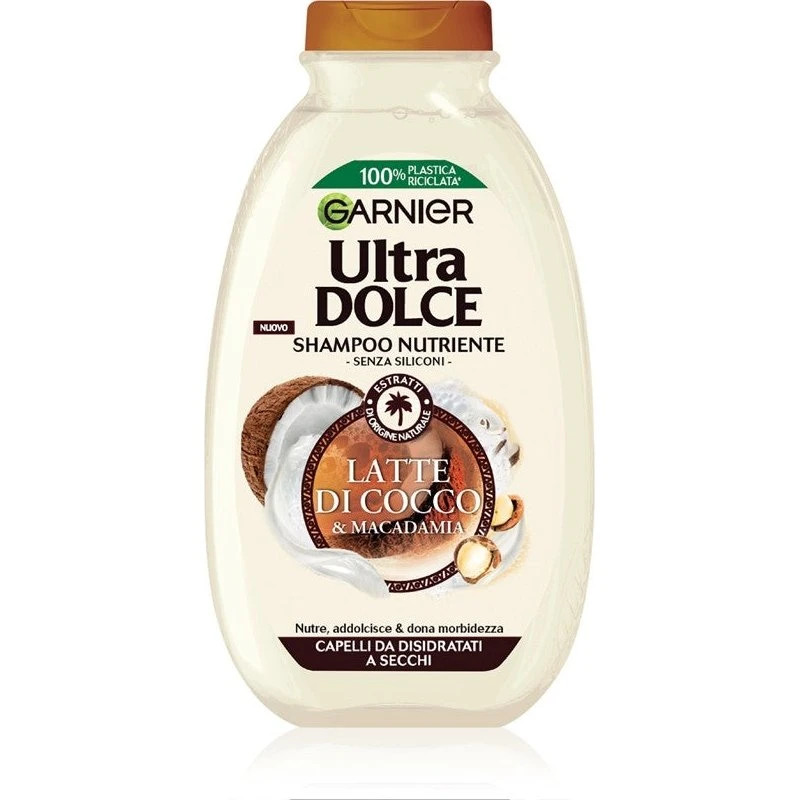 Garnier Ultra Sød Kokosmælk & Macadamia Skånsom Shampoo 250 ml