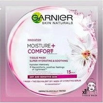 Garnier Fugtgivende og behagelig tekstilmaske 32 g