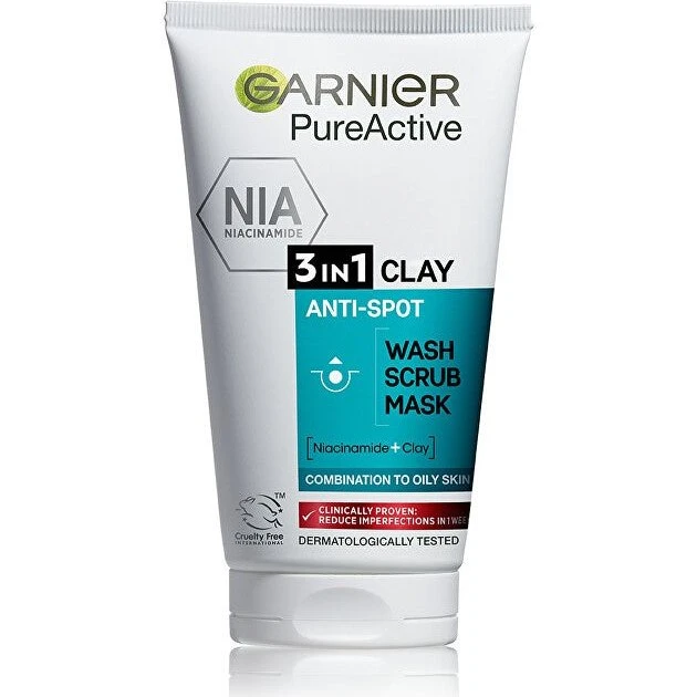 Garnier Pure 3-i-1 Rensegel, Scrub og Maske - 150ml