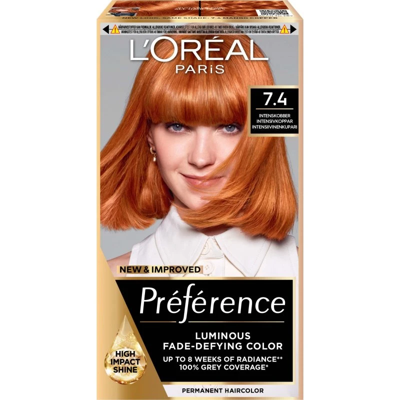 L'Oréal Paris Préférence 7.4 Mango Copper Permanent Hårfarve