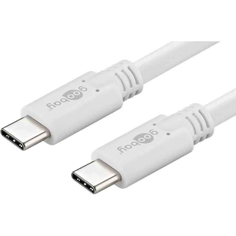Goobay USB-C 60W 1 m – SuperSpeed 5Gbps Hvid