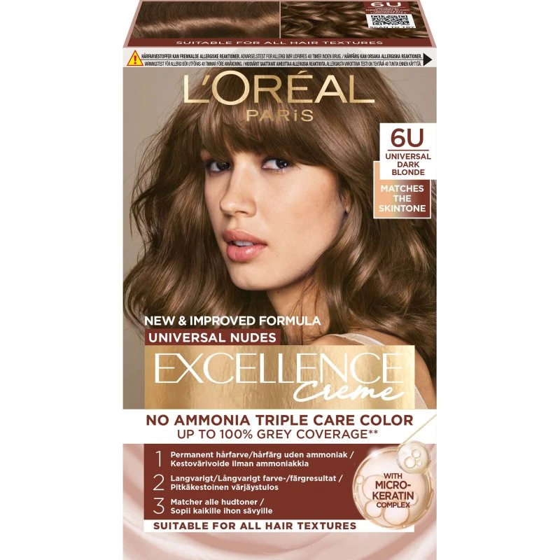 L'Oréal Paris Excellence Universal Nudes 6U Universal Dark Blonde