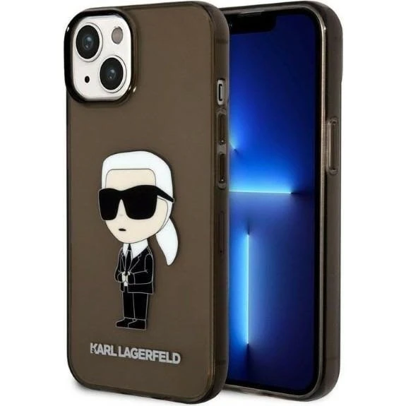 Karl Lagerfeld Ikonik Karl cover til iPhone 14 Plus - Black