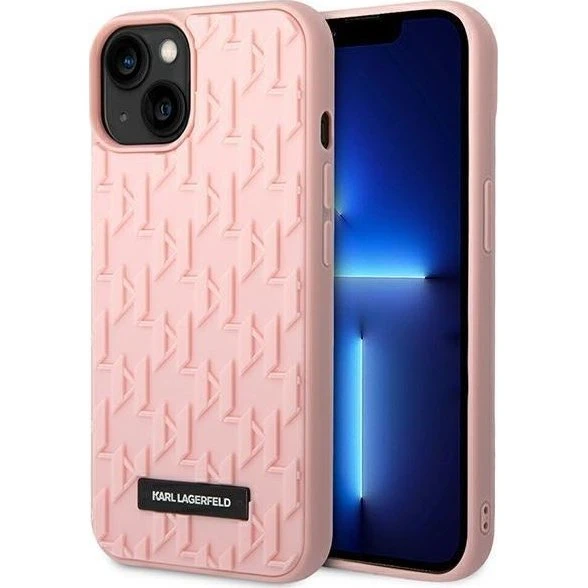 Karl Lagerfeld 3D Monogram Case til iPhone 14 Plus - Pink