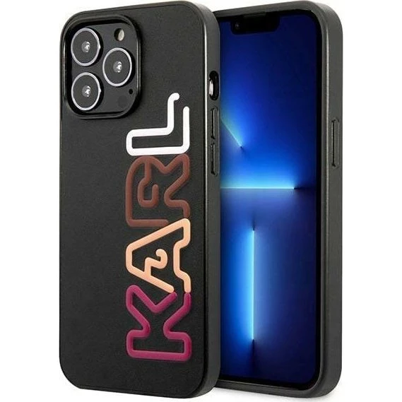 Karl Lagerfeld Multipink Brand Case til iPhone 13 / 13 Pro - Sort