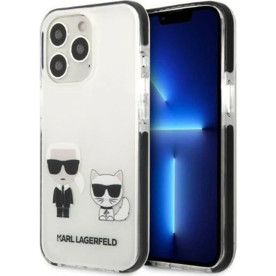 Karl Lagerfeld iPhone 13/13 Pro Hardcase - White Karl & Choupette