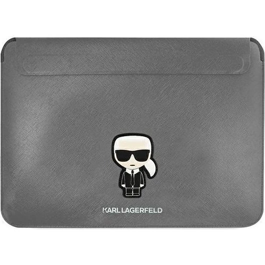 Karl Lagerfeld Saffiano Ikonik Karl Sleeve til 13-14" laptop - Sølv