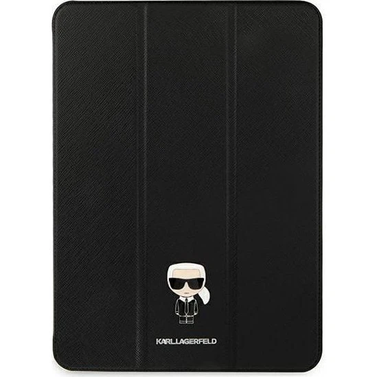 Karl Lagerfeld Saffiano Ikonic Karl Case til iPad 12.9" Pro 2021 - Sort