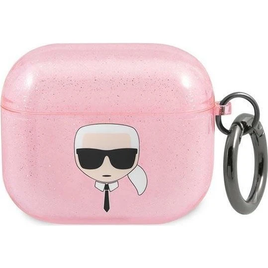 Karl Lagerfeld Glitter Karl's Head Case til AirPods 3 - Pink