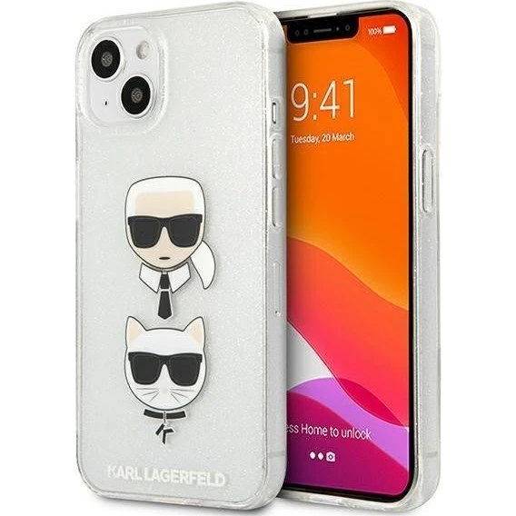Karl Lagerfeld Glitter Karl & Choupette Cover til iPhone 13 mini
